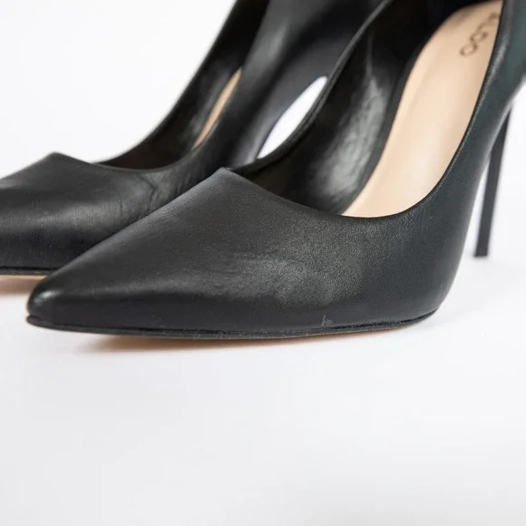 ALDO Black Pointed Toe Pumps Classic Stiletto Heel Career Shoes 7 Women - Picture 9 of 12